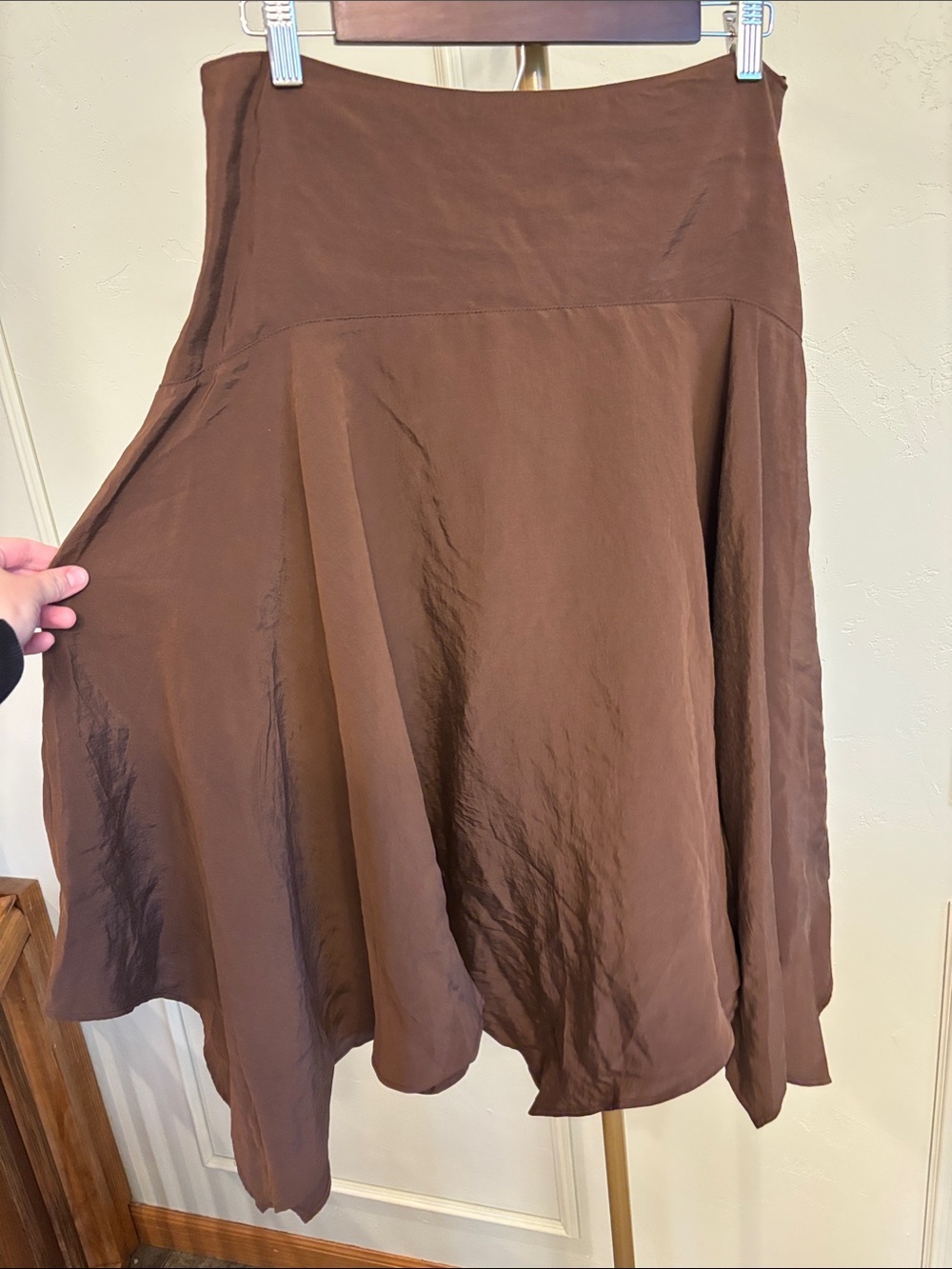 Zara Brown Flared Circle Skirt - Picture 3 of 4